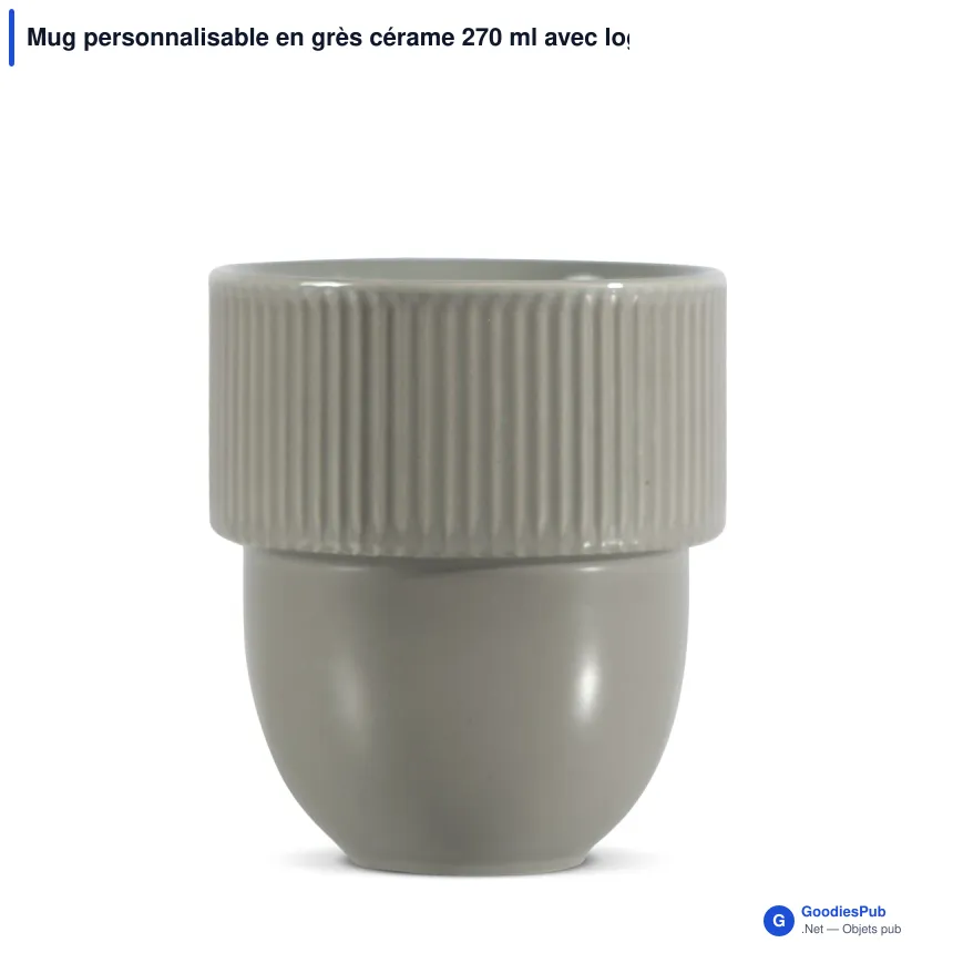 Mug personnalisable en grès cérame 270 ml avec logo - Sagaform Inka - Image 4