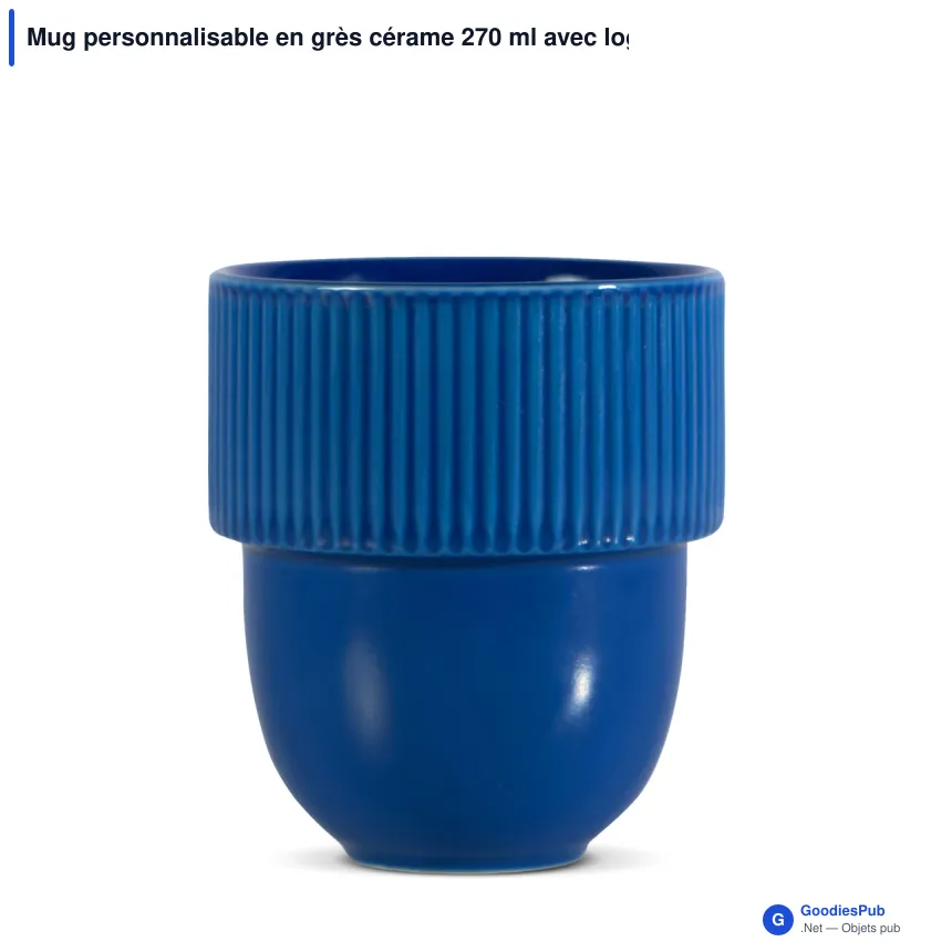 Mug personnalisable en grès cérame 270 ml avec logo - Sagaform Inka - Image 5