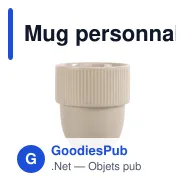 Mug personnalisable en grès cérame 270 ml avec logo - Sagaform Inka - Miniature 6