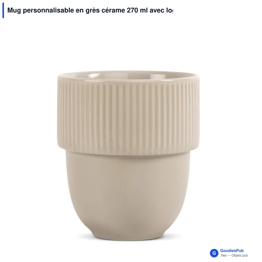 Mug personnalisable en grès cérame 270 ml avec logo - Sagaform Inka - Image 6