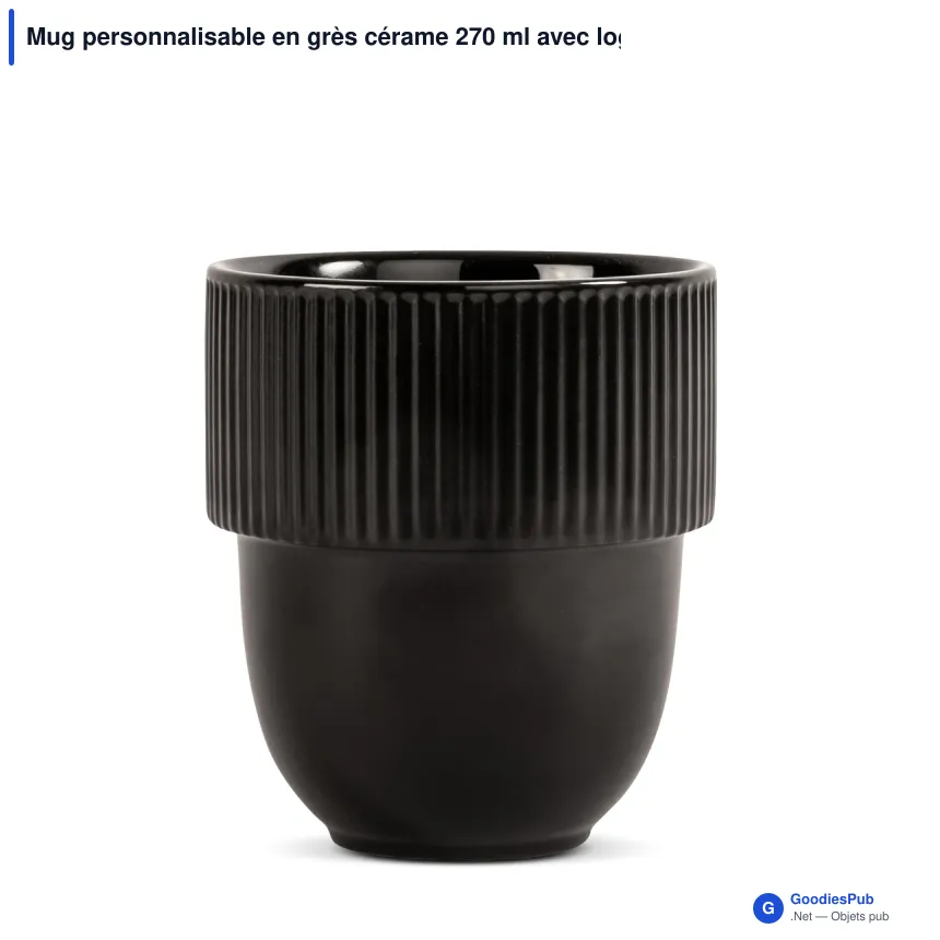 Mug personnalisable en grès cérame 270 ml avec logo - Sagaform Inka - Image 7