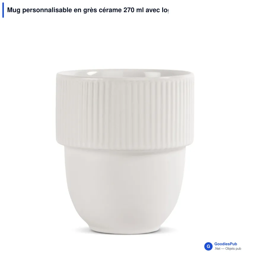Mug personnalisable en grès cérame 270 ml avec logo - Sagaform Inka - Image 8