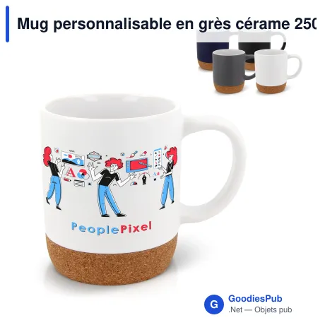 Mug personnalisable en grès cérame 250 ml avec logo - Seville