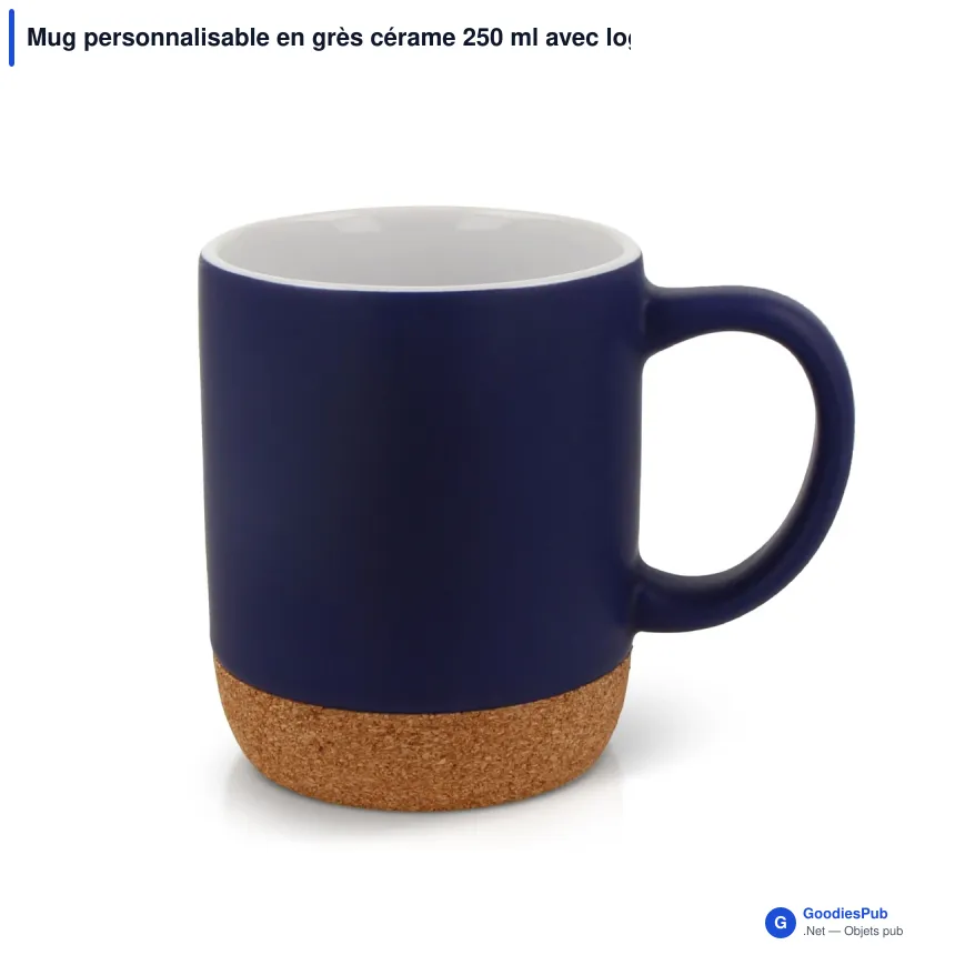 Mug personnalisable en grès cérame 250 ml avec logo - Seville - Image 3