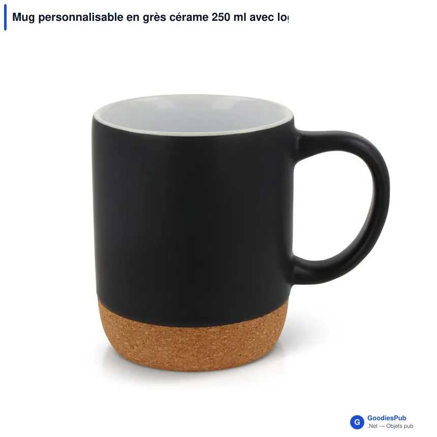 Mug personnalisable en grès cérame 250 ml avec logo - Seville - Image 4
