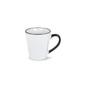 Variante Blanc / Noir - Mug personnalisable bord et anse colorés 300 ml avec logo - Melbourne