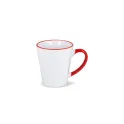 Variante Blanc / Rouge - Mug personnalisable bord et anse colorés 300 ml avec logo - Melbourne