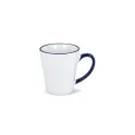 Variante Blanc / bleu foncé - Mug personnalisable bord et anse colorés 300 ml avec logo - Melbourne