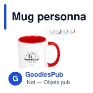 Mug personnalisable intérieur et anse colorés 300 ml avec logo - Oslo - Miniature 1