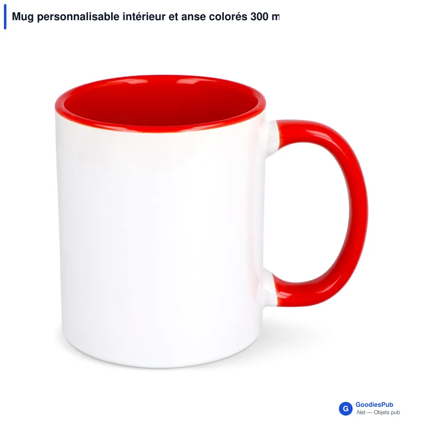 Mug personnalisable intérieur et anse colorés 300 ml avec logo - Oslo - Image 2