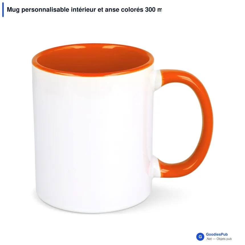 Mug personnalisable intérieur et anse colorés 300 ml avec logo - Oslo - Image 3
