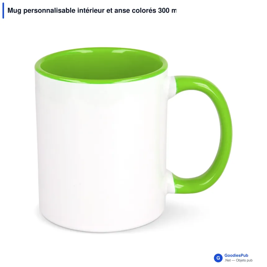Mug personnalisable intérieur et anse colorés 300 ml avec logo - Oslo - Image 4