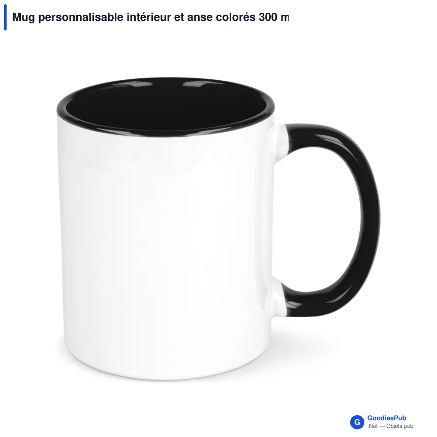 Mug personnalisable intérieur et anse colorés 300 ml avec logo - Oslo - Image 5