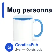 Mug personnalisable intérieur et anse colorés 300 ml avec logo - Oslo - Miniature 6