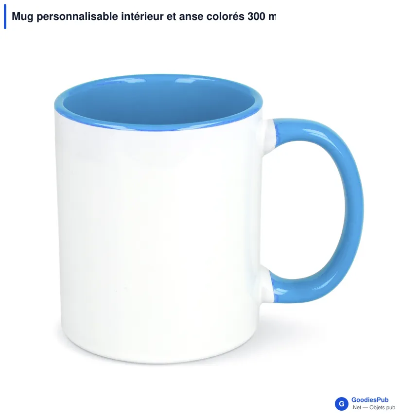 Mug personnalisable intérieur et anse colorés 300 ml avec logo - Oslo - Image 6