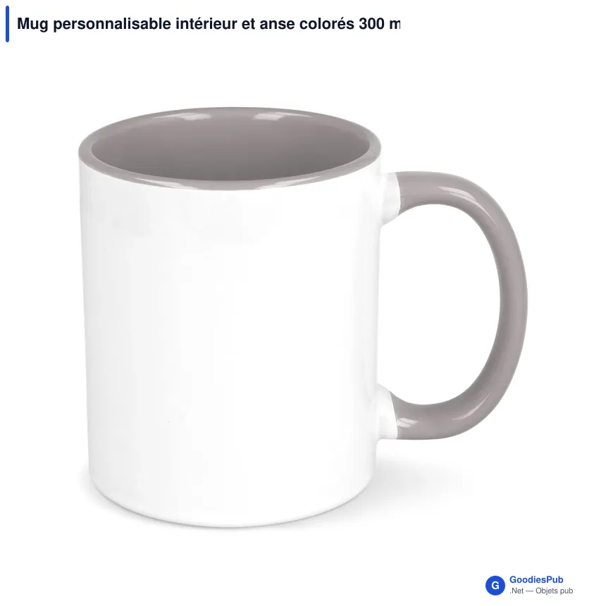 Mug personnalisable intérieur et anse colorés 300 ml avec logo - Oslo - Image 7