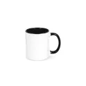 Variante Blanc / Noir - Mug personnalisable intérieur et anse colorés 300 ml avec logo - Oslo