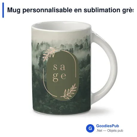 Mug personnalisable en sublimation grès cérame 300 ml avec logo - Marseille