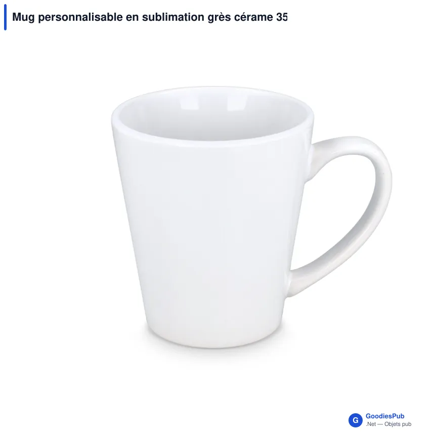 Mug personnalisable en sublimation grès cérame 350 ml avec logo - Melbourne - Image 2