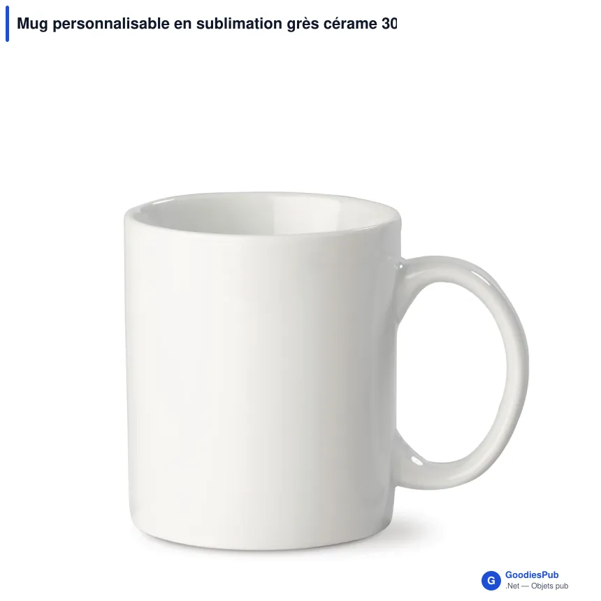 Mug personnalisable en sublimation grès cérame 300 ml avec logo - Oslo - Image 2