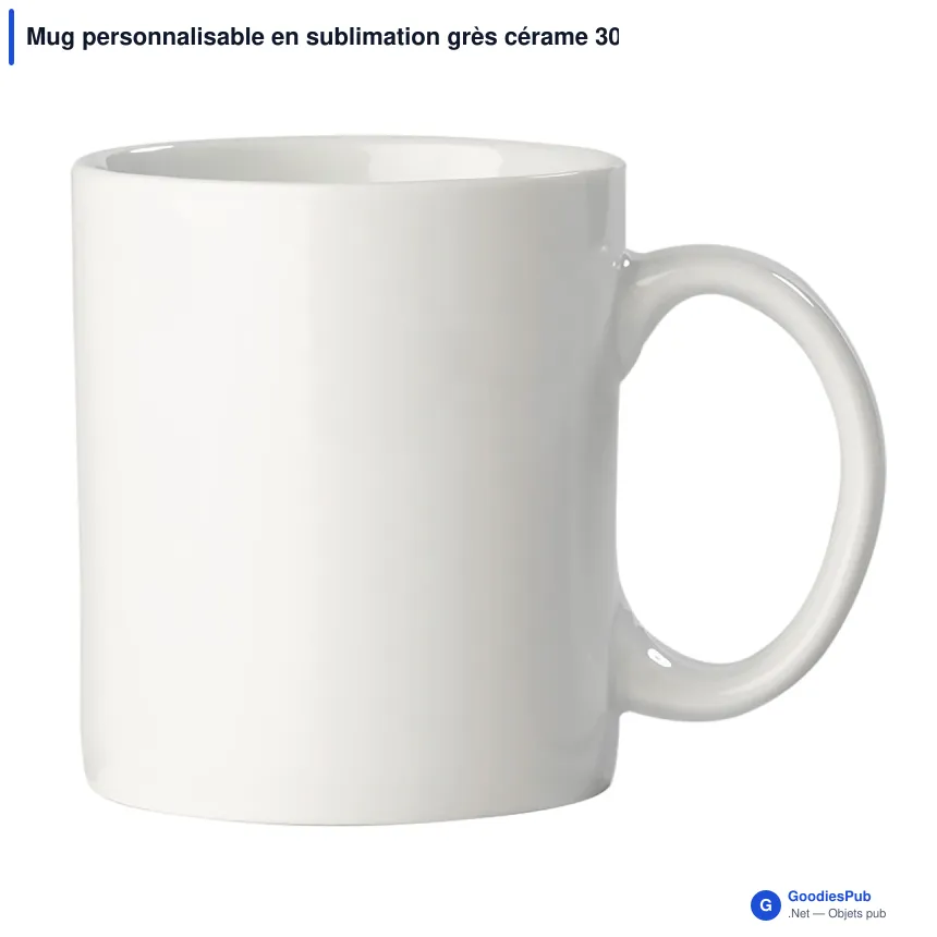 Mug personnalisable en sublimation grès cérame 300 ml avec logo - Oslo Premium - Image 2