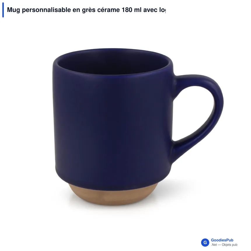 Mug personnalisable en grès cérame 180 ml avec logo - Tallin - Image 5