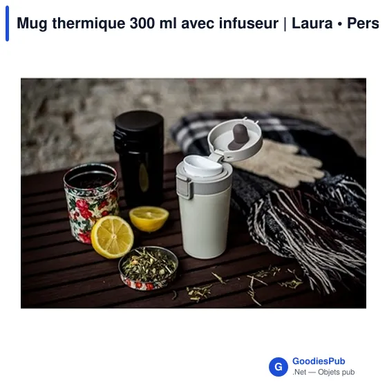 Mug thermique 300 ml avec infuseur | Laura - Image 10