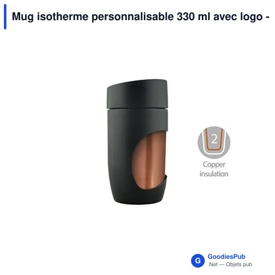 Mug isotherme personnalisable 330 ml avec logo - Air Gifts - Image 3