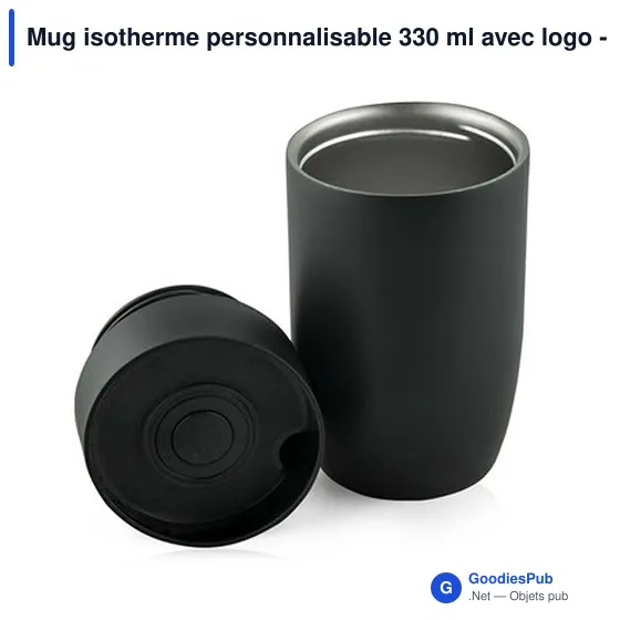 Mug isotherme personnalisable 330 ml avec logo - Air Gifts - Image 5