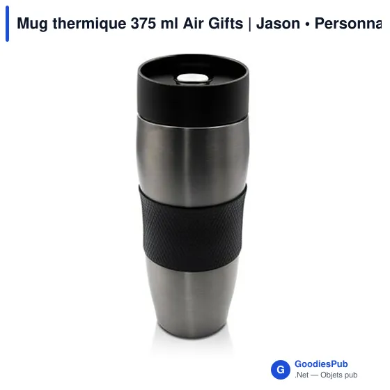 Mug isotherme personnalisable 375 ml avec logo - Air Gifts Jason - Image 3