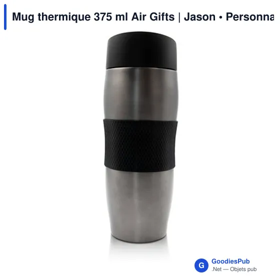 Mug isotherme personnalisable 375 ml avec logo - Air Gifts Jason - Image 5