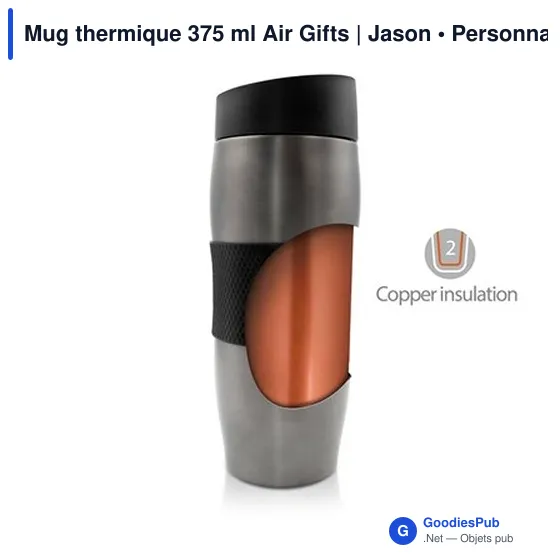 Mug isotherme personnalisable 375 ml avec logo - Air Gifts Jason - Image 9