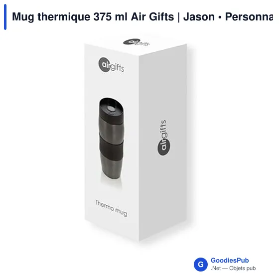 Mug isotherme personnalisable 375 ml avec logo - Air Gifts Jason - Image 10