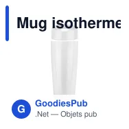 Mug isotherme personnalisable 375 ml avec logo - Air Gifts | Lottie - Miniature 1
