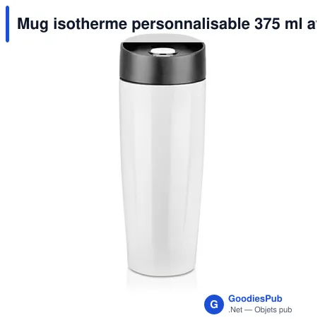 Mug isotherme personnalisable 375 ml avec logo - Air Gifts | Lottie