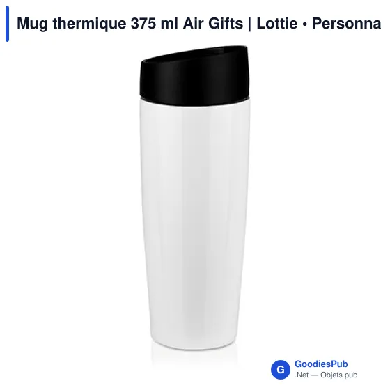 Mug isotherme personnalisable 375 ml avec logo - Air Gifts | Lottie - Image 5