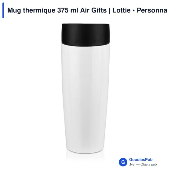 Mug isotherme personnalisable 375 ml avec logo - Air Gifts | Lottie - Image 6