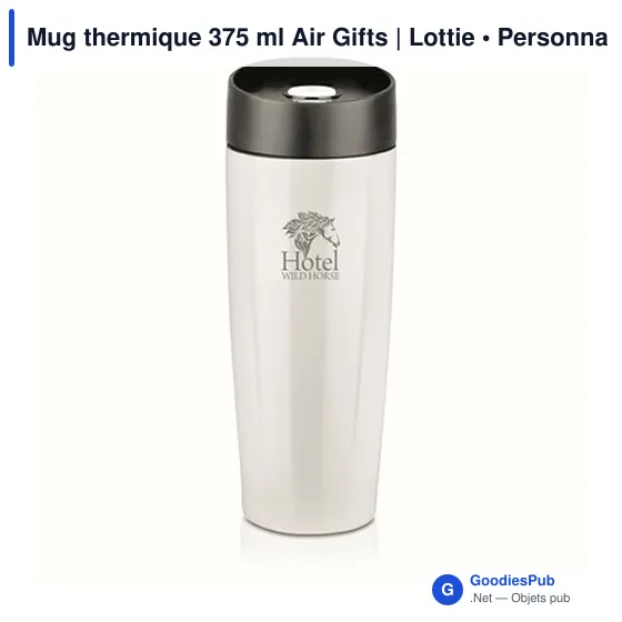 Mug isotherme personnalisable 375 ml avec logo - Air Gifts | Lottie - Image 8