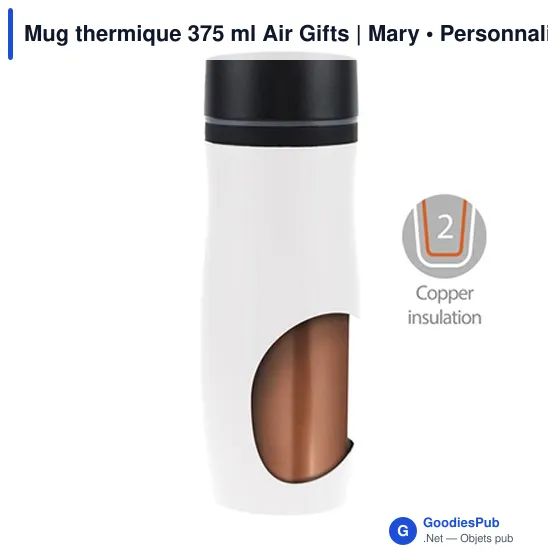 Mug thermique 375 ml Air Gifts | Mary - Image 3