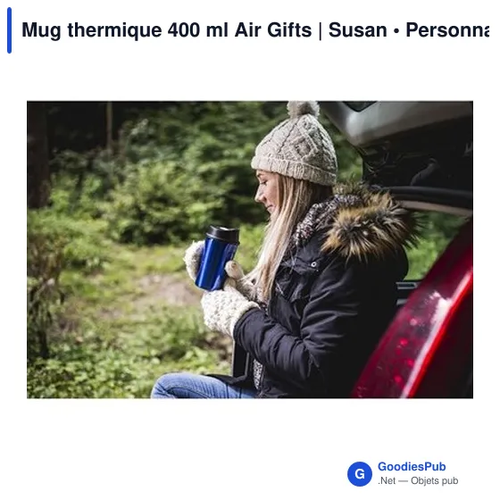 Mug isotherme personnalisable 400 ml avec logo - Air Gifts | Susan - Image 2