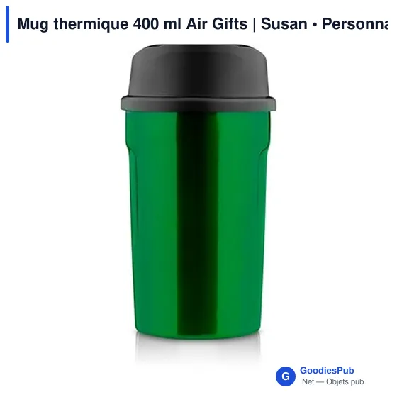 Mug isotherme personnalisable 400 ml avec logo - Air Gifts | Susan - Image 5
