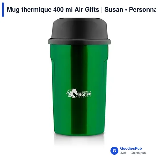 Mug isotherme personnalisable 400 ml avec logo - Air Gifts | Susan - Image 8