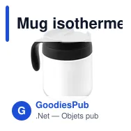 Mug isotherme personnalisable 400 ml avec logo | Wyatt - Miniature 1