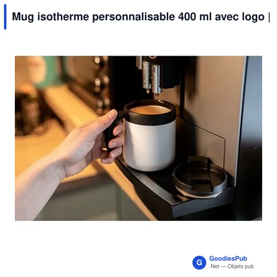 Mug isotherme personnalisable 400 ml avec logo | Wyatt - Image 11