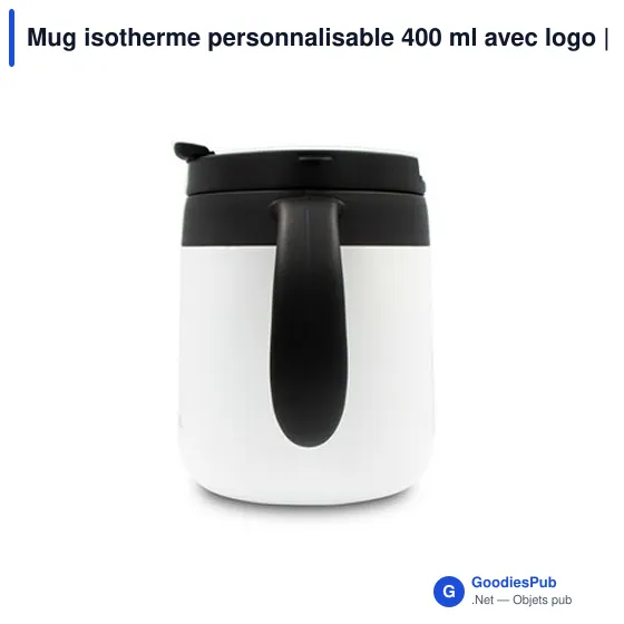 Mug isotherme personnalisable 400 ml avec logo | Wyatt - Image 7