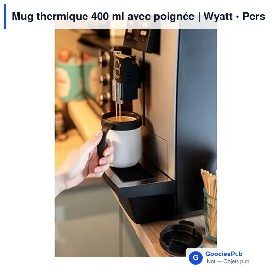 Mug isotherme personnalisable 400 ml avec logo | Wyatt - Image 10