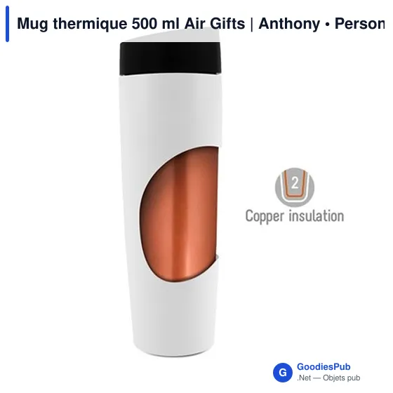 Mug isotherme personnalisable 500 ml avec logo - Air Gifts Anthony - Image 3