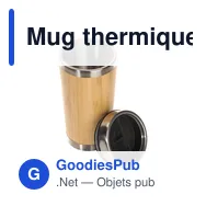 Mug thermique personnalisable 500 ml en bambou avec logo | Mark - Miniature 2