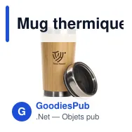 Mug thermique personnalisable 500 ml en bambou avec logo | Mark - Miniature 8