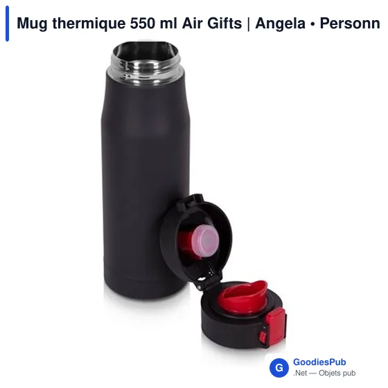 Mug isotherme personnalisable 600 ml avec logo - Air Gifts Angela - Image 7